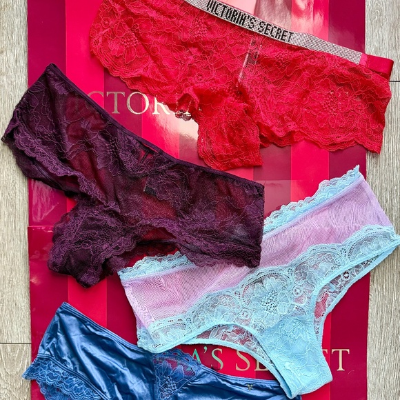 Victoria's Secret Very Sexy Cheeky/Shortie Panties Set Of 4 L NWT - Picture 1 of 5